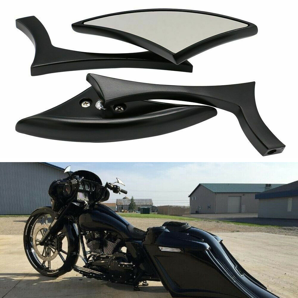 Black Motorcycle Side Mirrors For Harley Street Glide Special Road Electra Glide