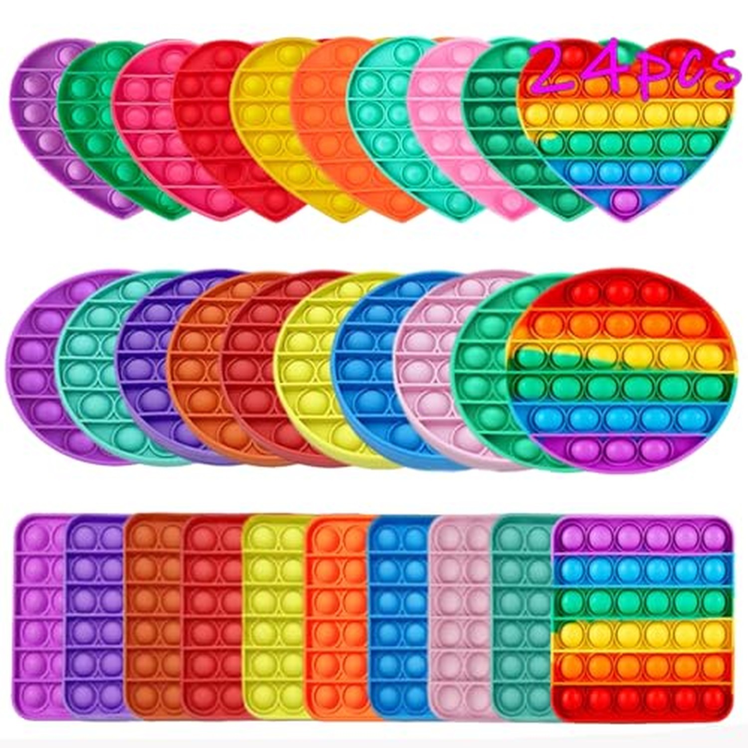 Random 24 Pcs Fidget Toys,Pop Fidget Sensory Toys Set,Stress Relief Gifts for... Random 24 Pcs Fidget Toys,Pop Fidget Sensory Toys Set,Stress Relief Gifts for...