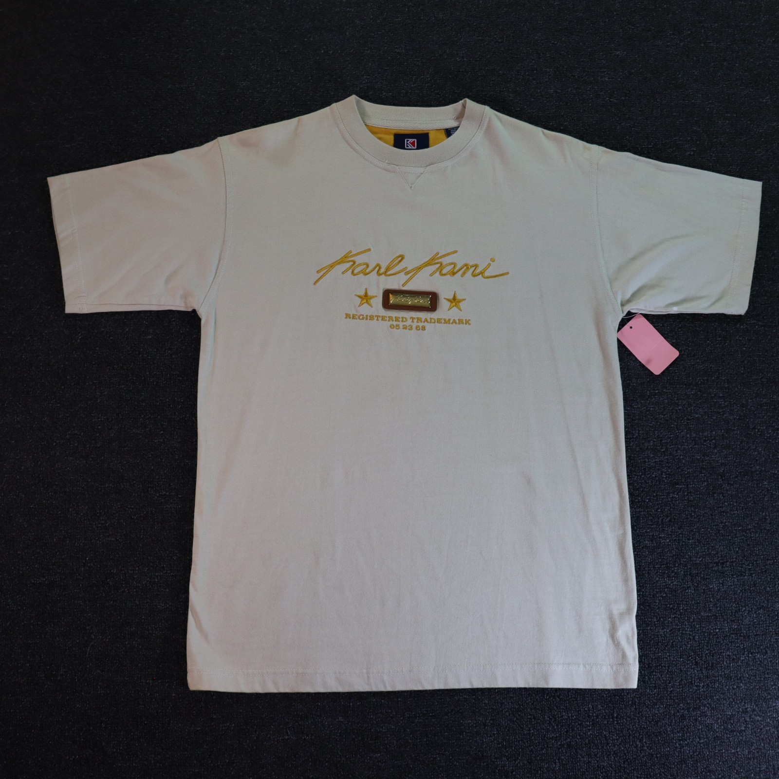 Karl Kani T Shirt Mens Large White Embroidered NWT Deadstock Y2k Hip Hop Skater
