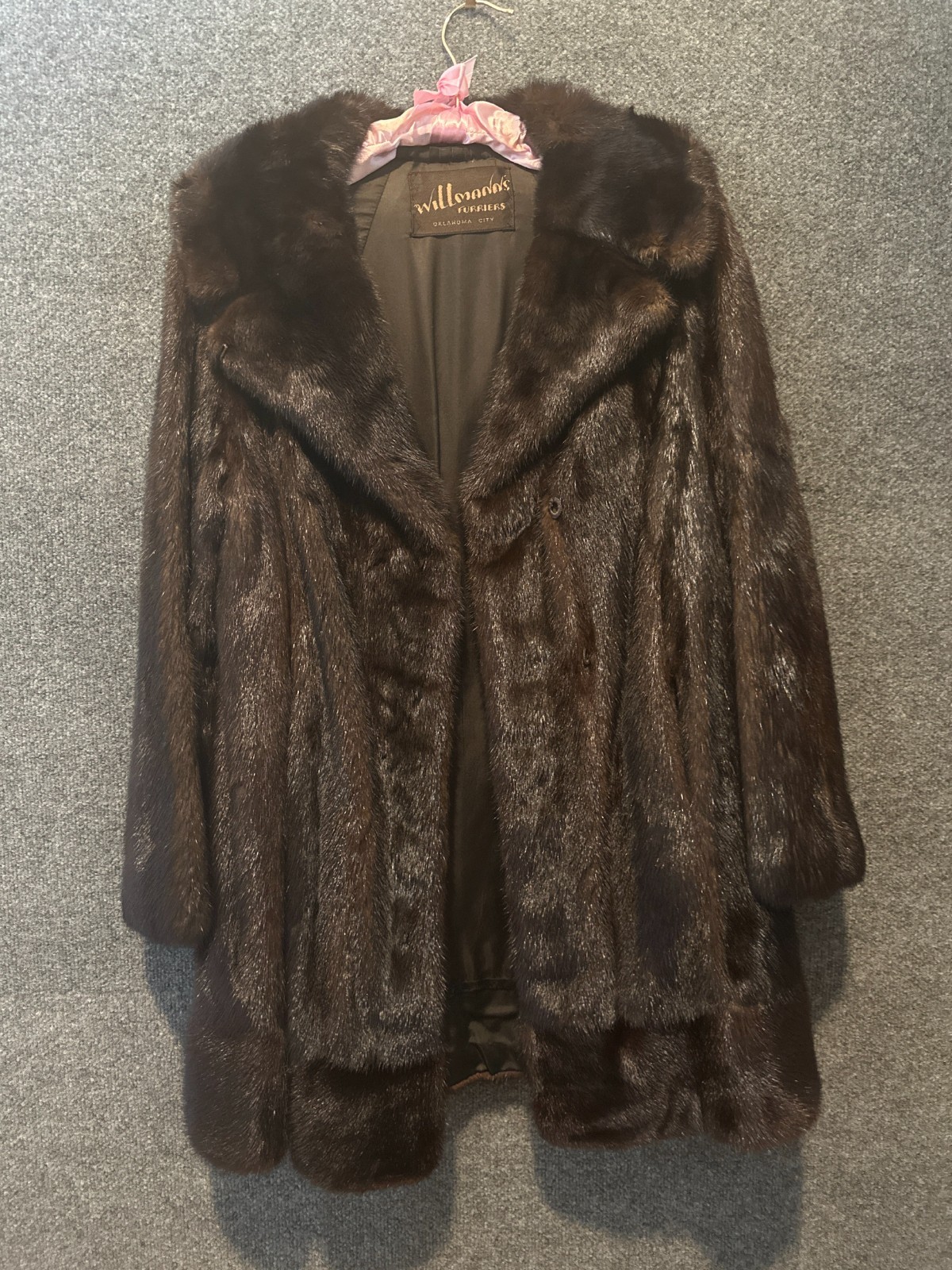 Vintage Dark Mink Fur Coat by Willmann’s Furriers M/L