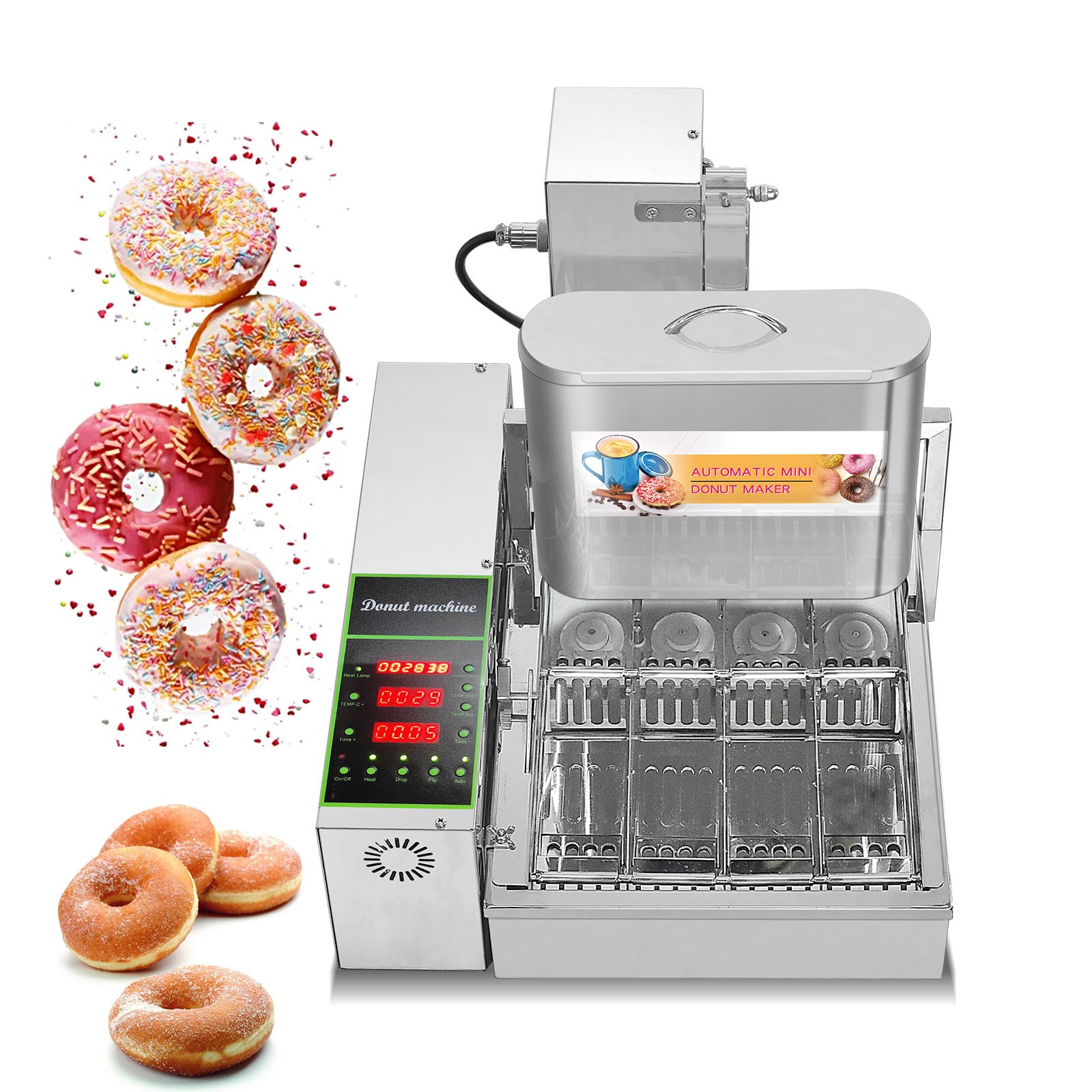 Kolice Commercial Automatic 4 Rows Mini Doughnut Maker Donut Machine 1750pcs/h Kolice Commercial Automatic 4 Rows Mini Doughnut Maker Donut Machine 1750pcs/h