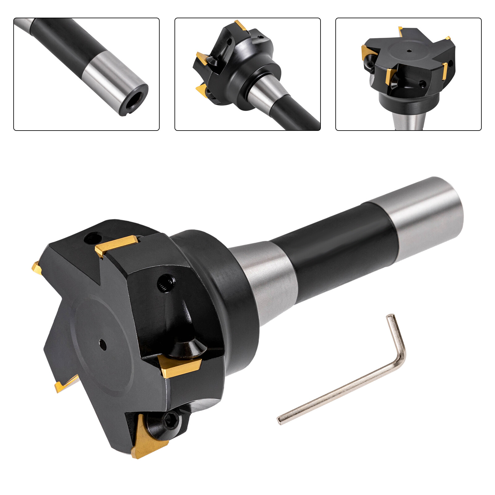 Indexable End Mill 3-inch Cutting Depth R8 Shank Milling Cutter TPCN32PDTR Blade