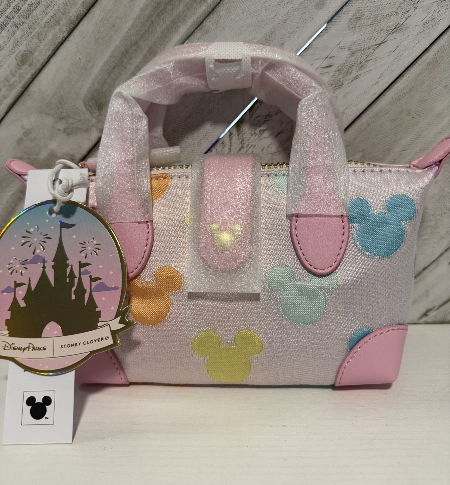 Disney Parks 2026 Stoney Clover Mickey Icon Rainbow Pouchette Crossbody NEW NWT Disney Parks 2026 Stoney Clover Mickey Icon Rainbow Pouchette Crossbody NEW NWT