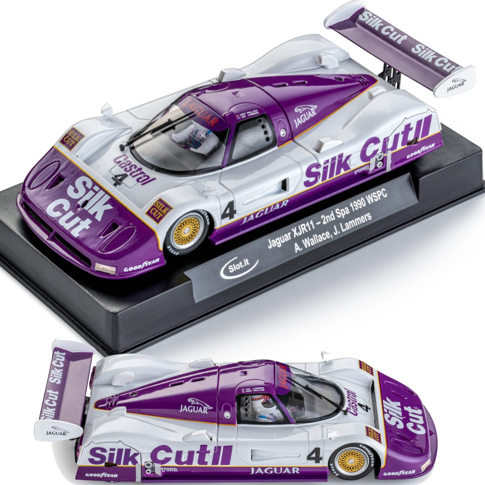 Slot.it Jaguar XJR11 2nd Spa 1990 WSPC Silk Cut 1/32 Slot Car SICA62A CA62A