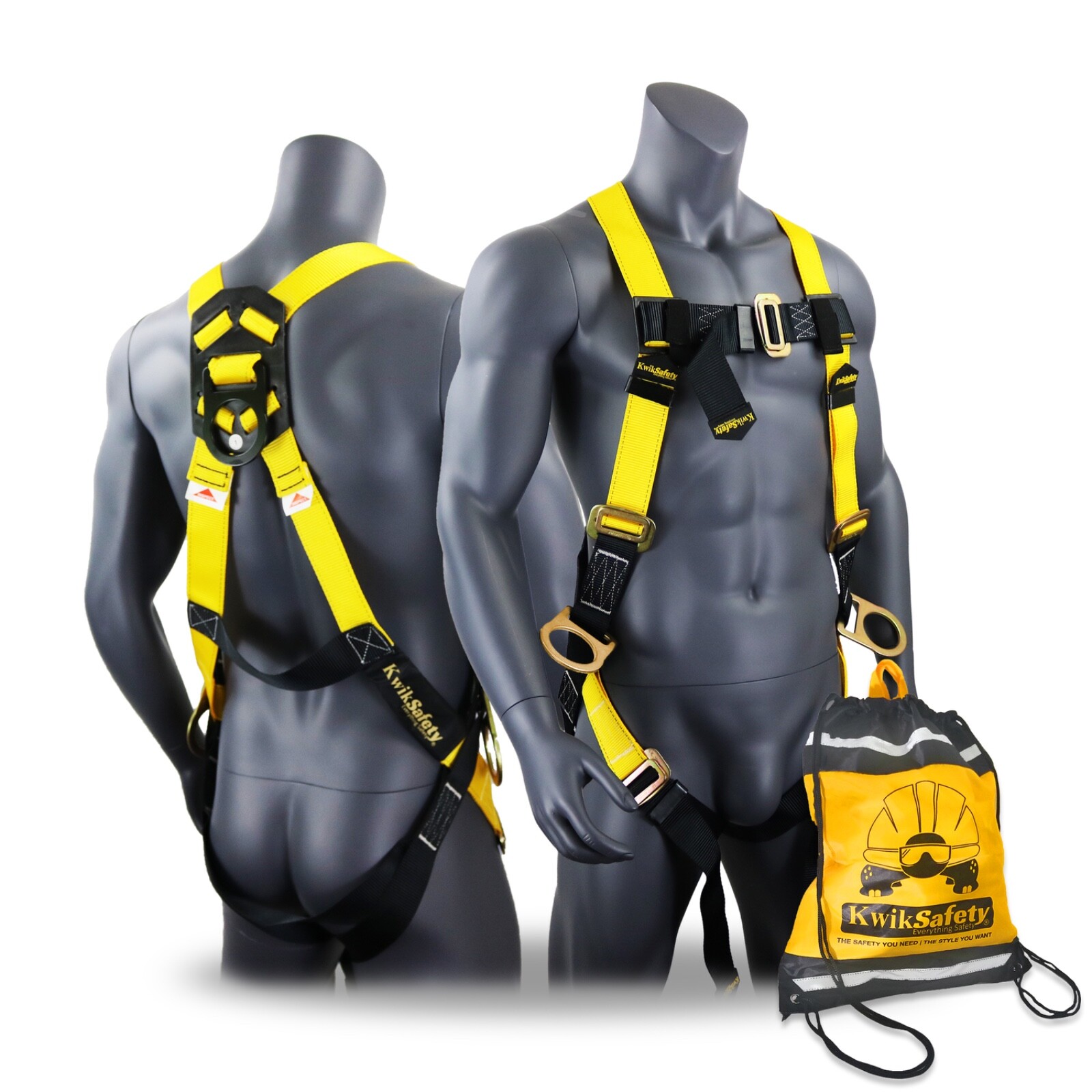 KwikSafety THUNDER 3D Ring Full Body Safety Harness ANSI OSHA Fall Protection KwikSafety THUNDER 3D Ring Full Body Safety Harness ANSI OSHA Fall Protection