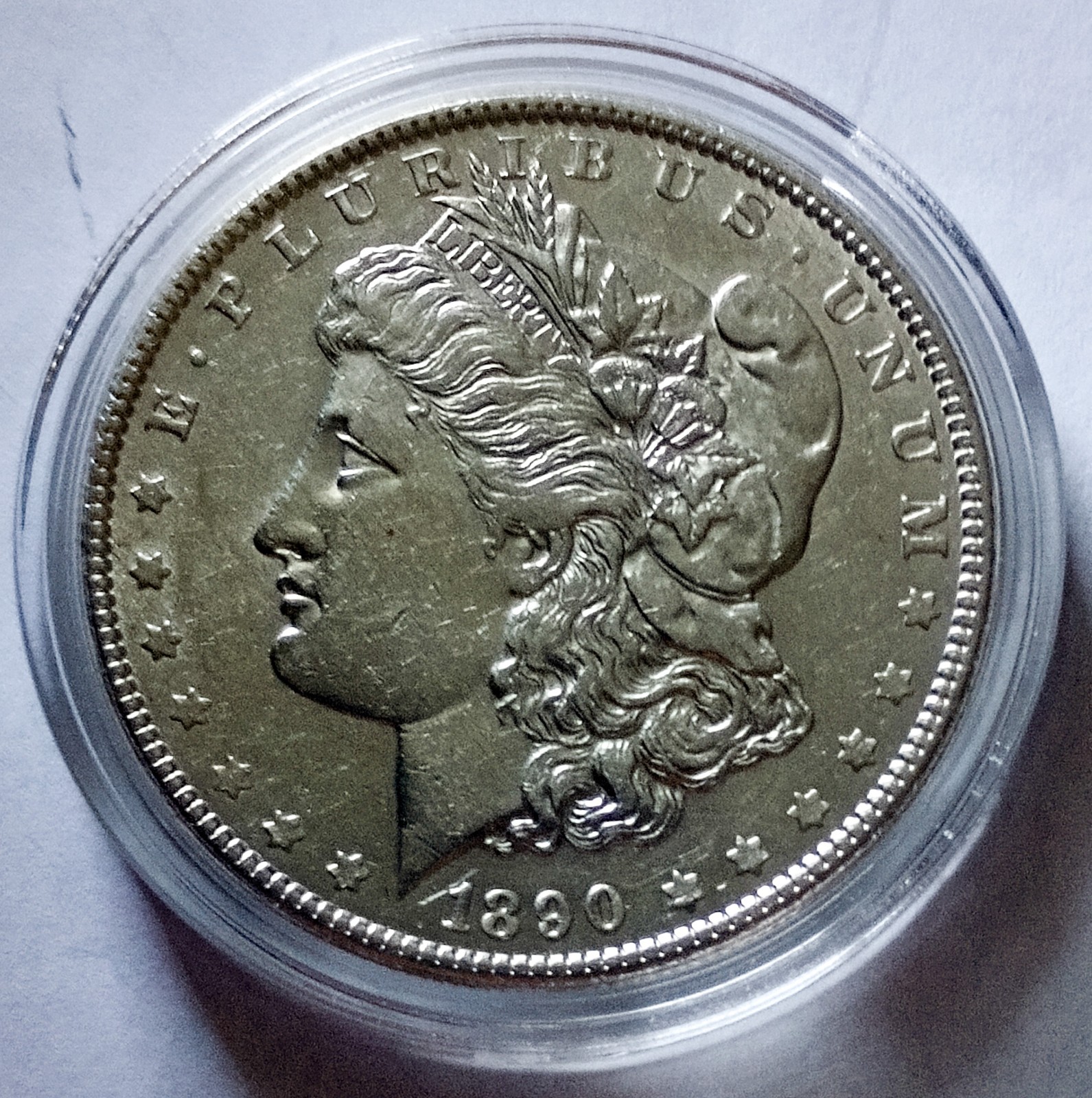 1890 Morgan Silver Dollar EF/AU 136YO Highly Struck Sought After Coin