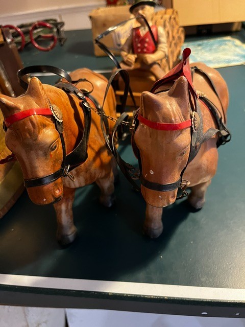 Vtg 30's-50's Wurzburger - Hofbrau Beer Wooden Wagon