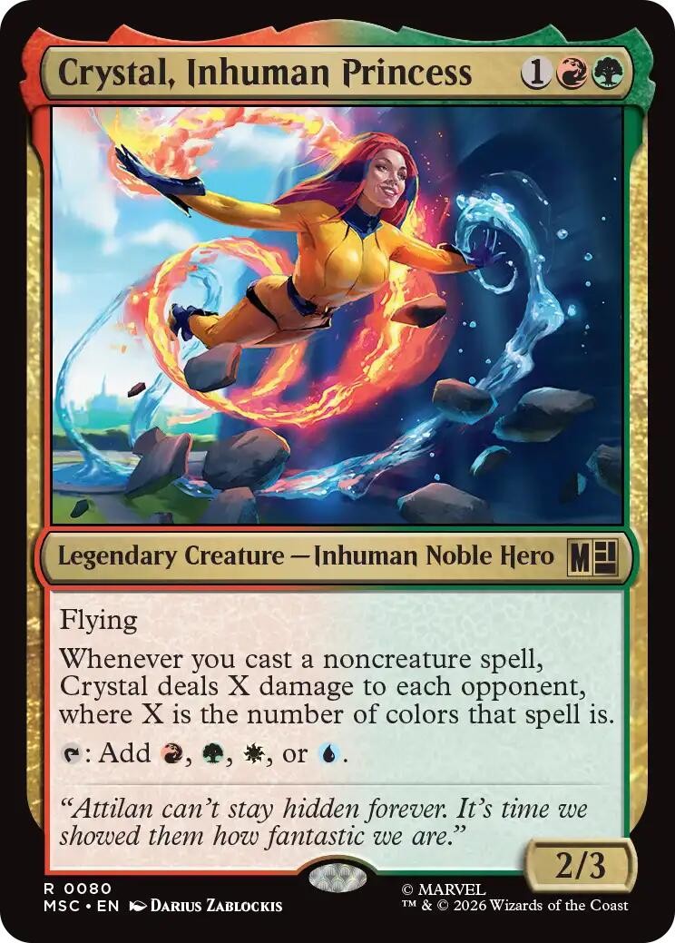 Crystal, Inhuman Princess Commander: Marvel Super Heroes 80