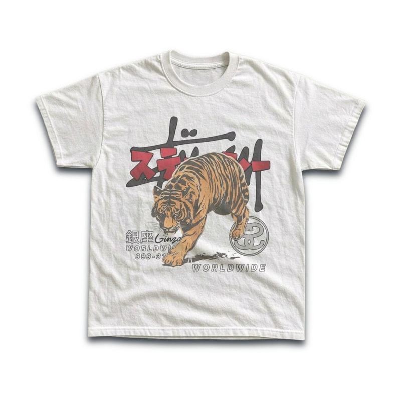 Vintage Tiger Insect Graphic Unisex Crew Neck Short Sleeve Tee Vintage Tiger Insect Graphic Unisex Crew Neck Short Sleeve Tee