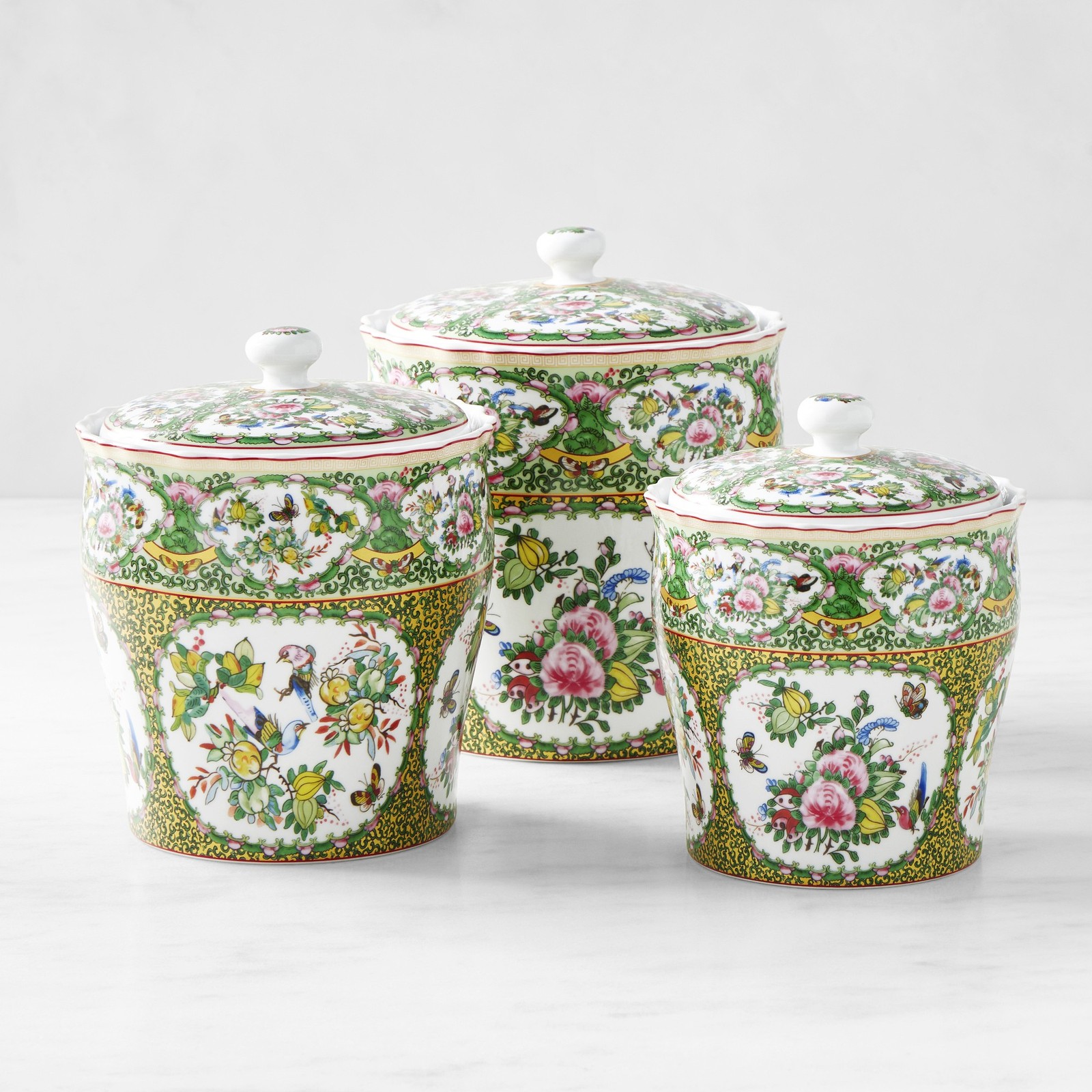 Famille Rose Porcelain Canisters Famille Rose Porcelain Canisters