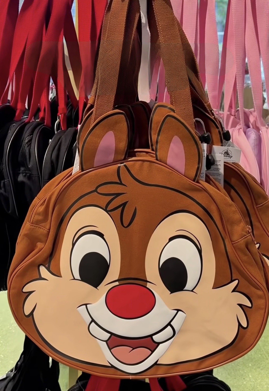 Disney Parks 2026 Walt Disney World Chip & Dale Big Face Tote Bag New