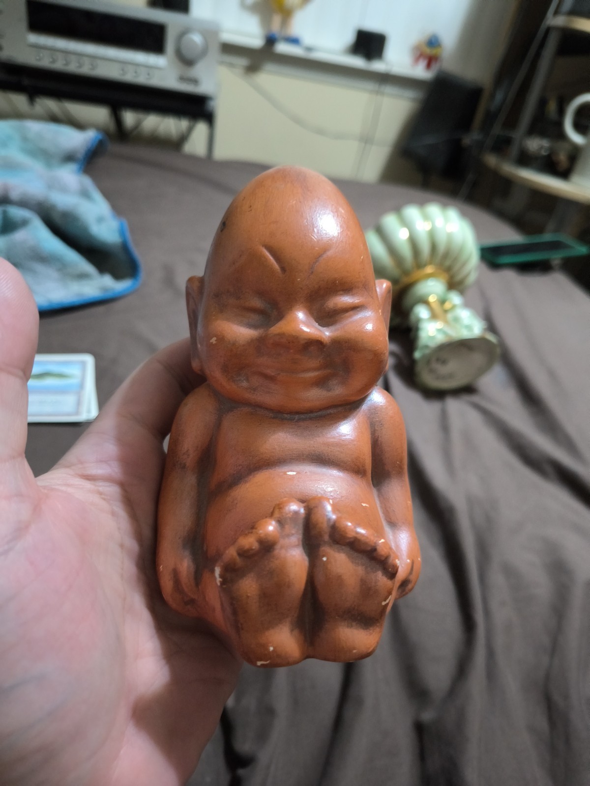 Vintage 1960s Ceramic Billiken Buddha Kelvin STATUE Japan Good Luck CHARM *RARE* Vintage 1960s Ceramic Billiken Buddha Kelvin STATUE Japan Good Luck CHARM *RARE*