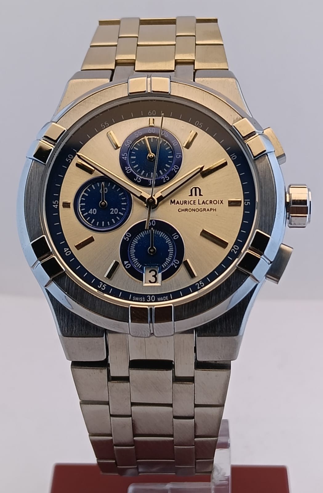 Vintage Maurice Lacroix Aikon Dial Gary Date Working Men's Wrist Watch