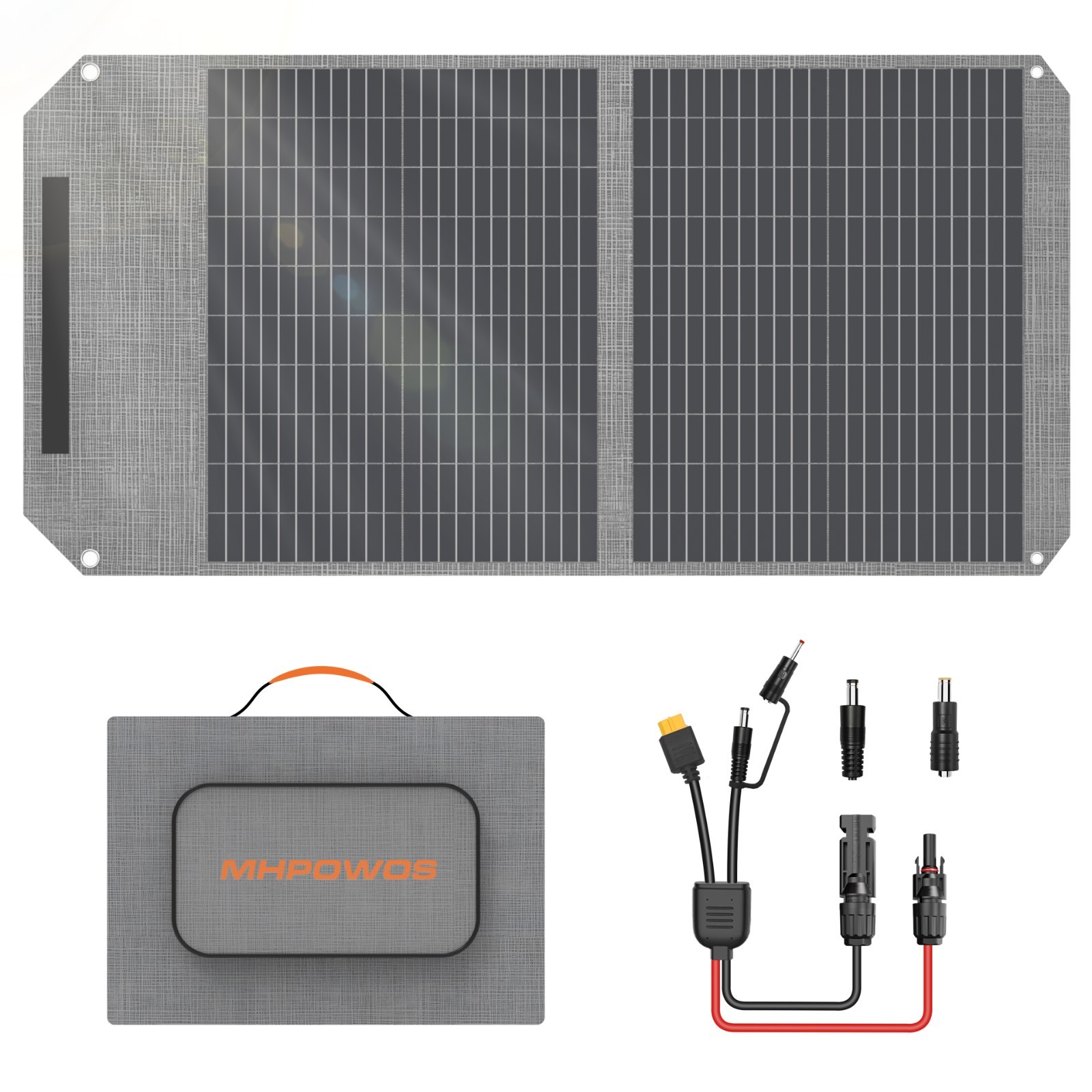 MHPOWOS 100W 200W 400W Foldable Solar Panel for Emergency Backup Power Blackout