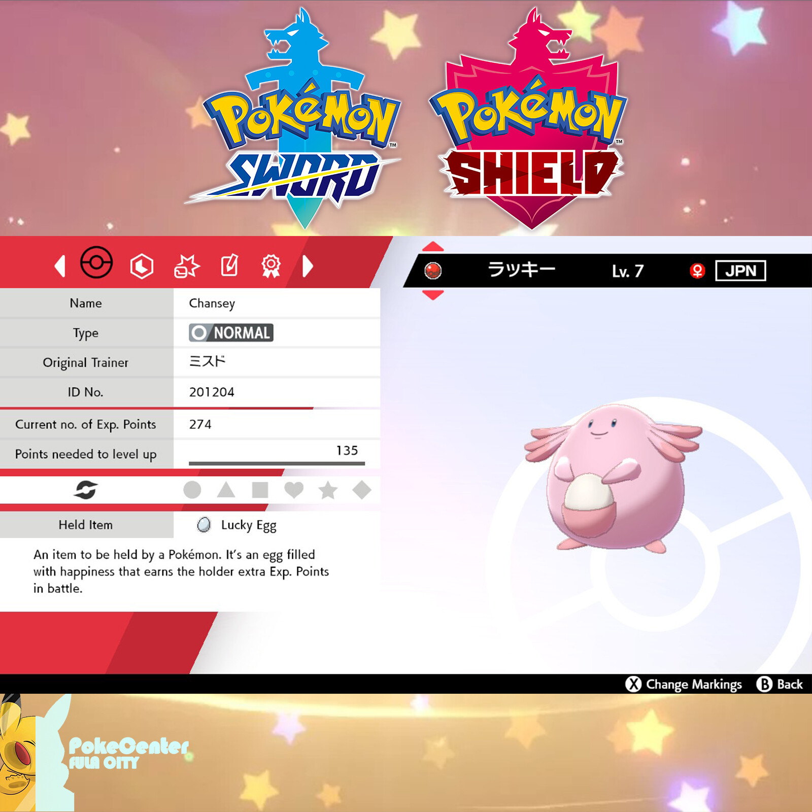 Chansey 🔷Event Mister Donut\'s 🔷 Pokémon Sword & Shield 🔷 UNTOUCHED