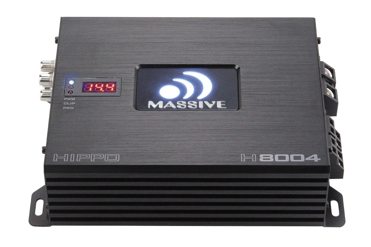 NEW MASSIVE H8004 AMPLIFIER 125 WATTS 4 CHANNEL AMPLIFIER