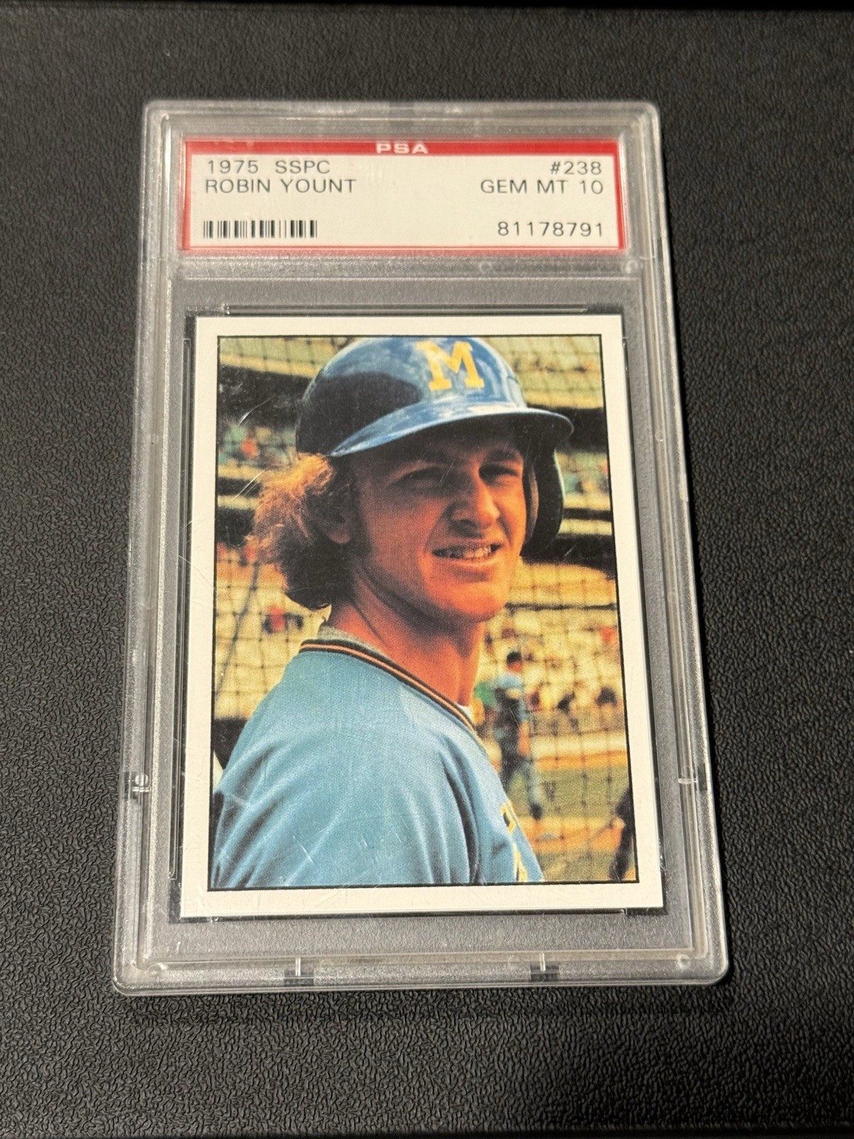 SSPC 1975 Robin Yount #238 Milwaukee Brewers Graded Card PSA 10 SSPC 1975 Robin Yount #238 Milwaukee Brewers Graded Card PSA 10