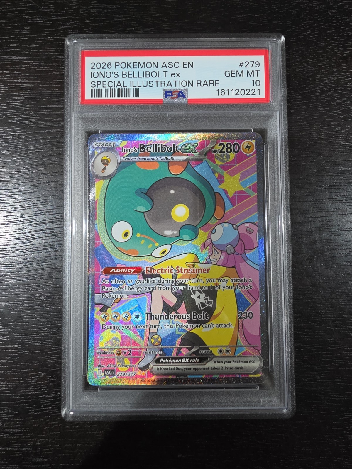 Iono\'s Bellibolt ex 279/217 Me: Ascended Heroes Holo Iono\'s Bellibolt ex 279/217 Me: Ascended Heroes Holo