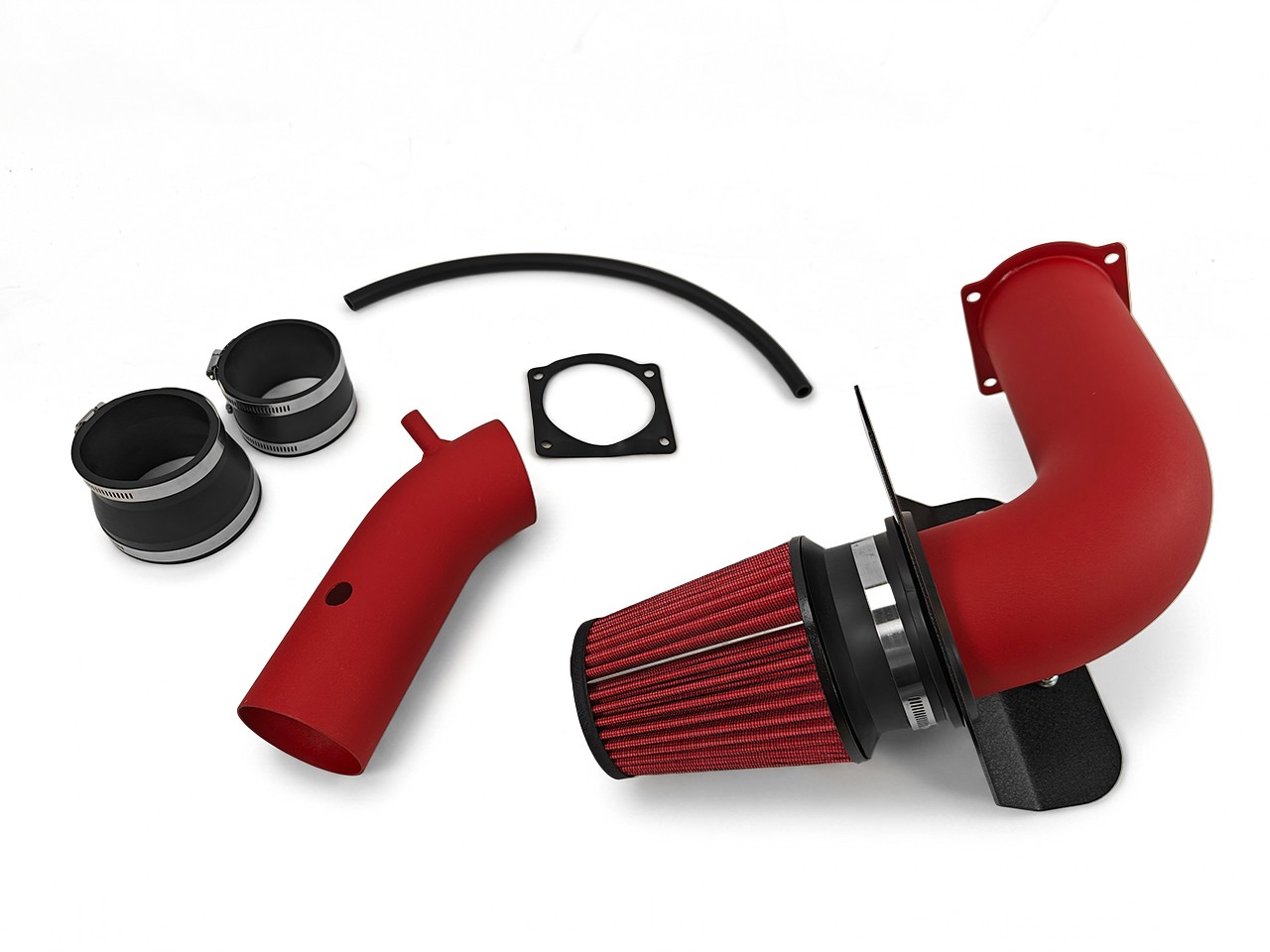 Cold Air Intake for 99-04 Ford Mustang 3.8L 3.9L V6 SN95 New Edge Wrinkle Red