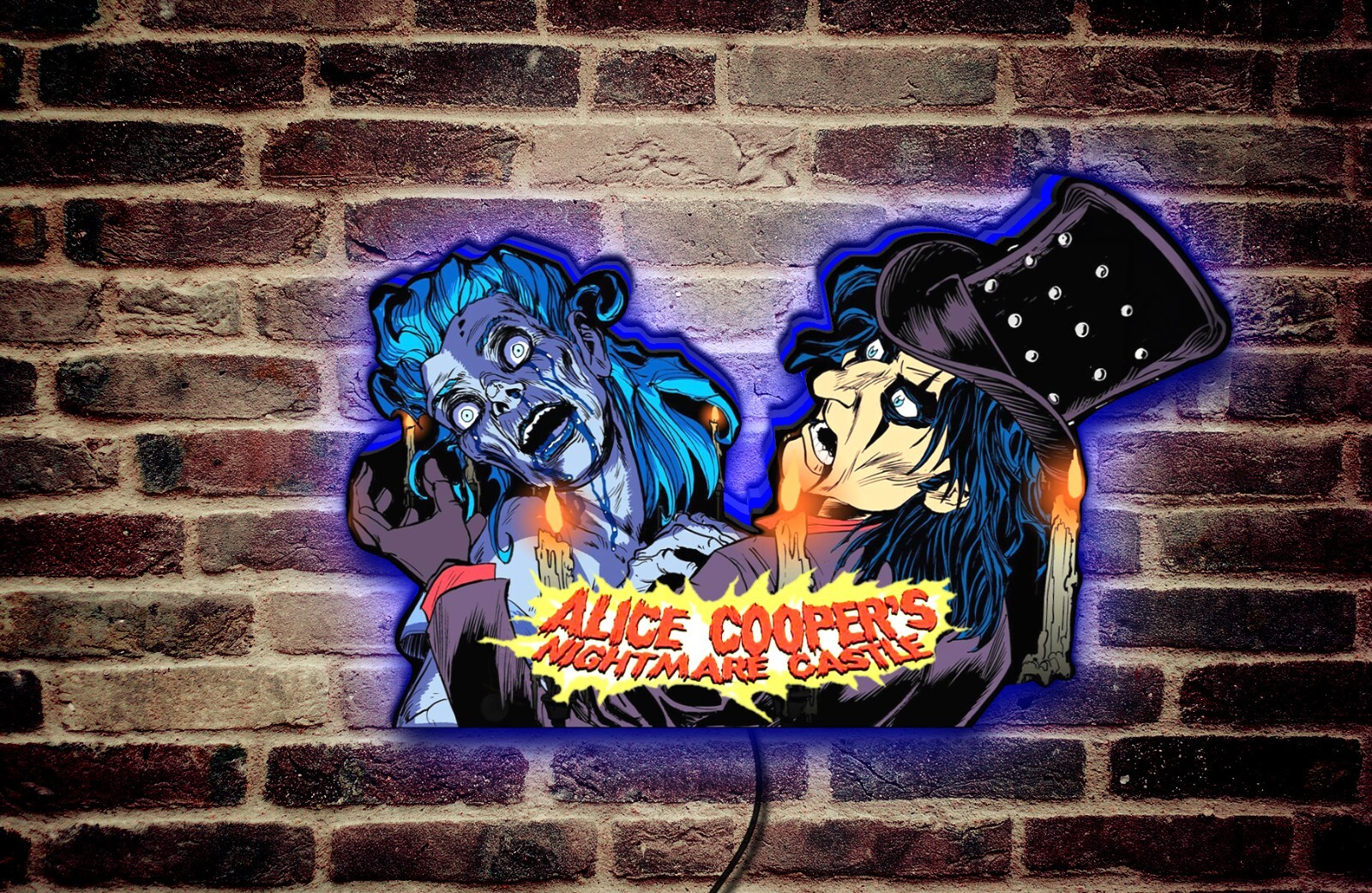 Alice Cooper Nightmare Castle Pinball Topper LED Lightbox - Dive into the Dark