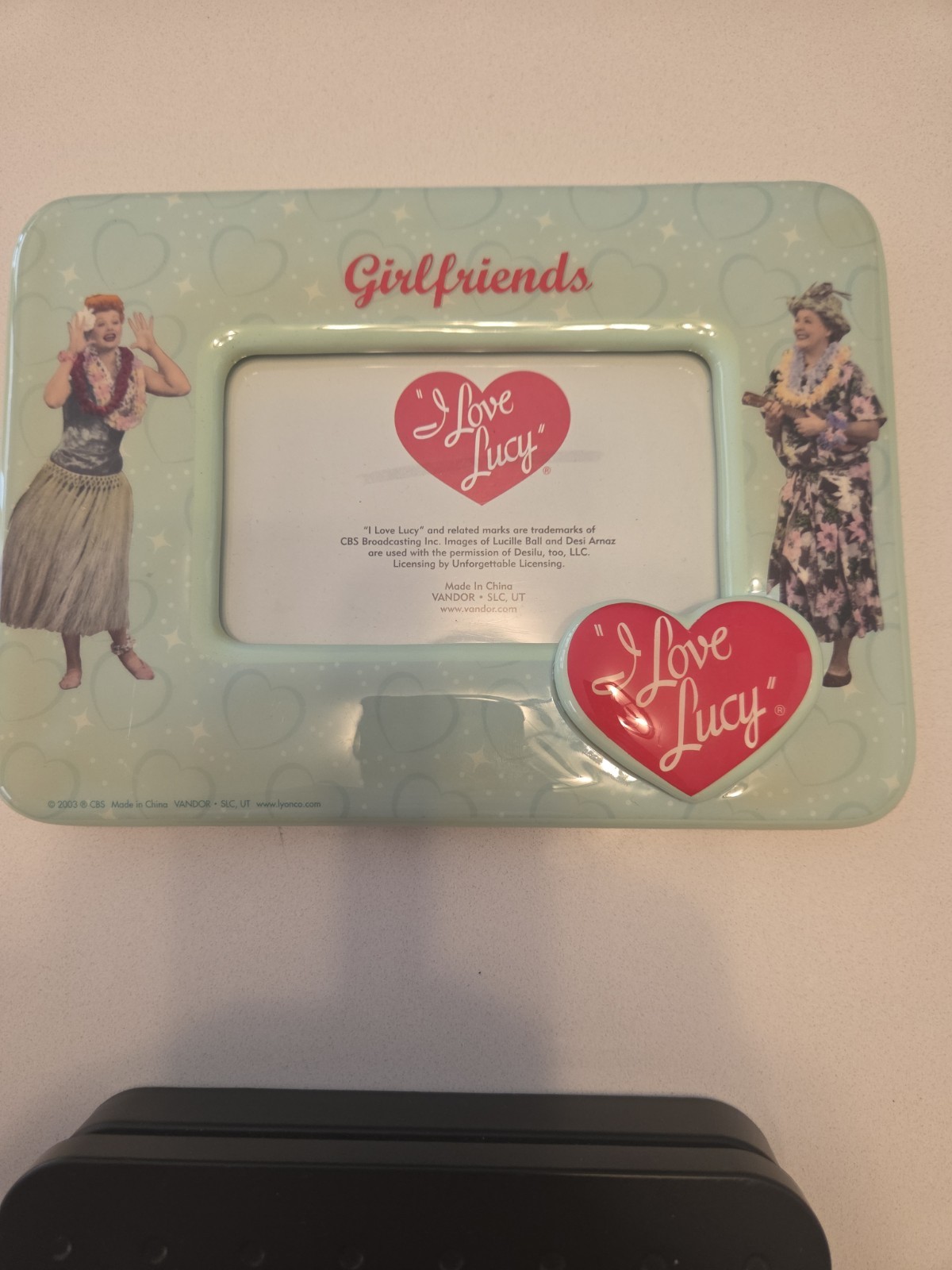VTG I Love Lucy Picture Frame w/ Ethel  Girlfriends VANDOR 8.5 x 6.5” 2003 
