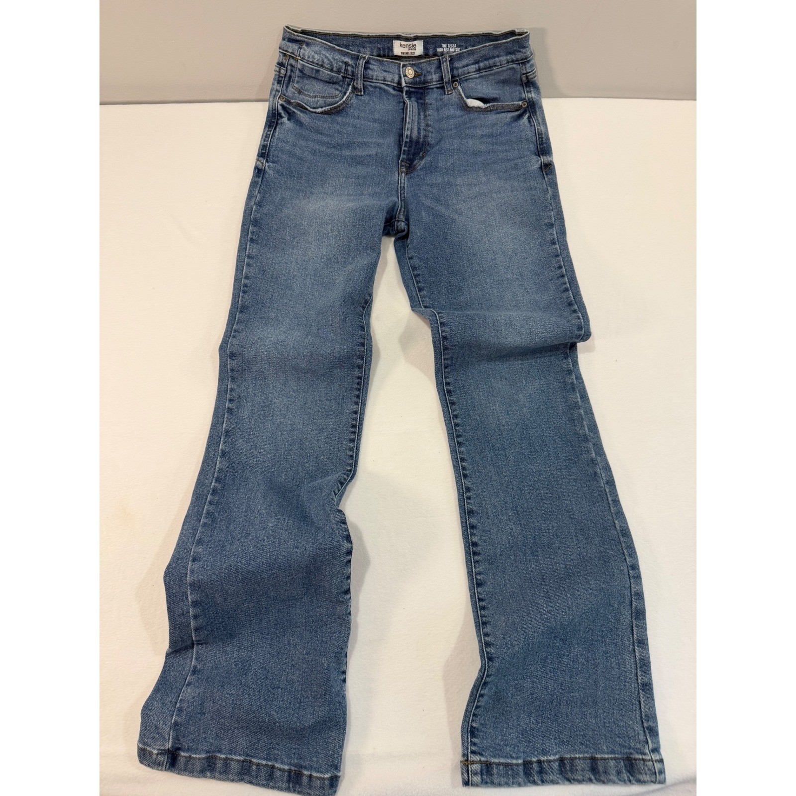 Kensie Jeans The Tessa Bootcut Women 10/30 Blue High Rise Vintage Luxe Stretch Kensie Jeans The Tessa Bootcut Women 10/30 Blue High Rise Vintage Luxe Stretch
