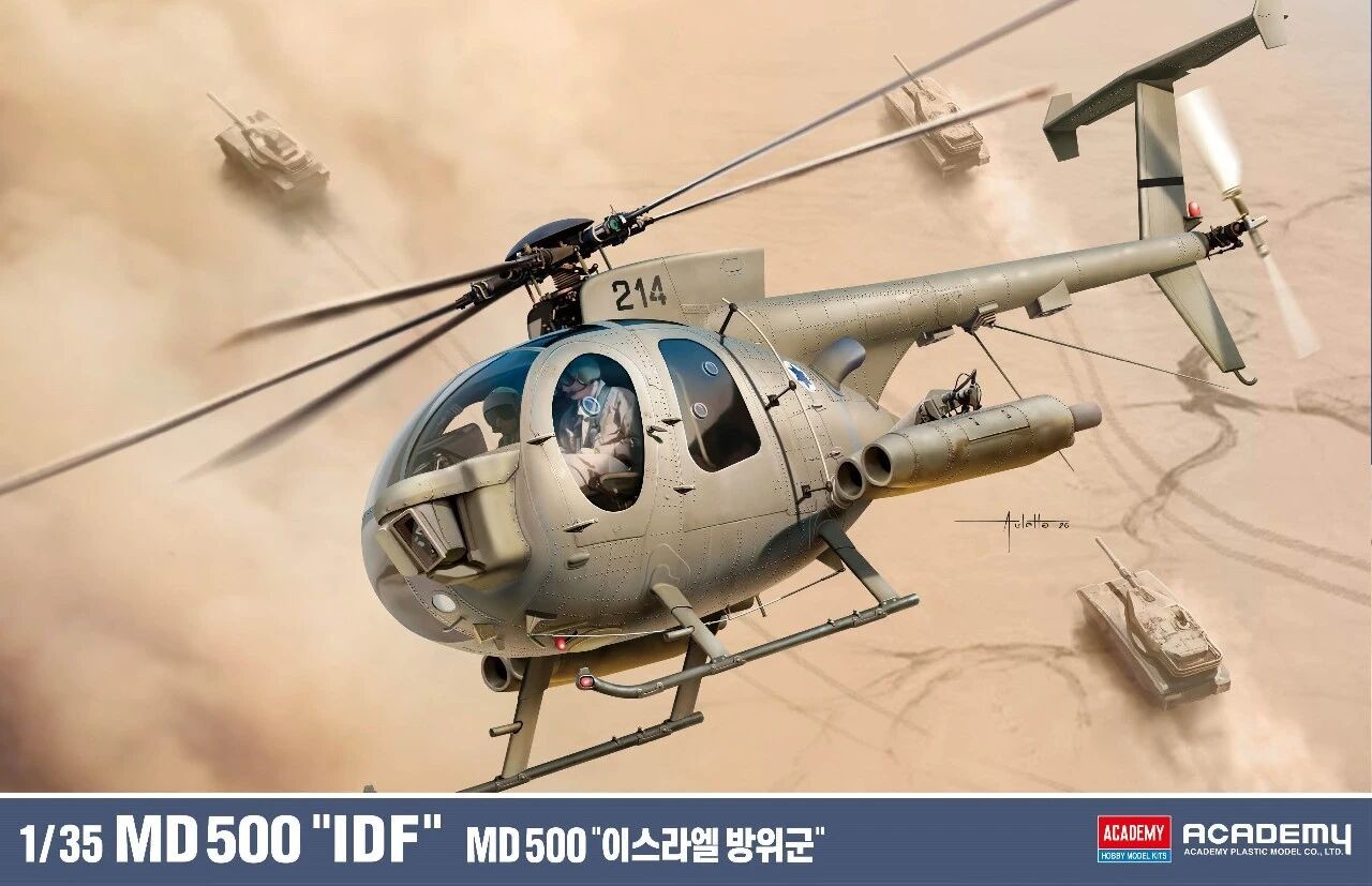 Academy AC12136 1/35 MD500 Defender `IDF`Fighter  Assembly Aircraft Model Kit