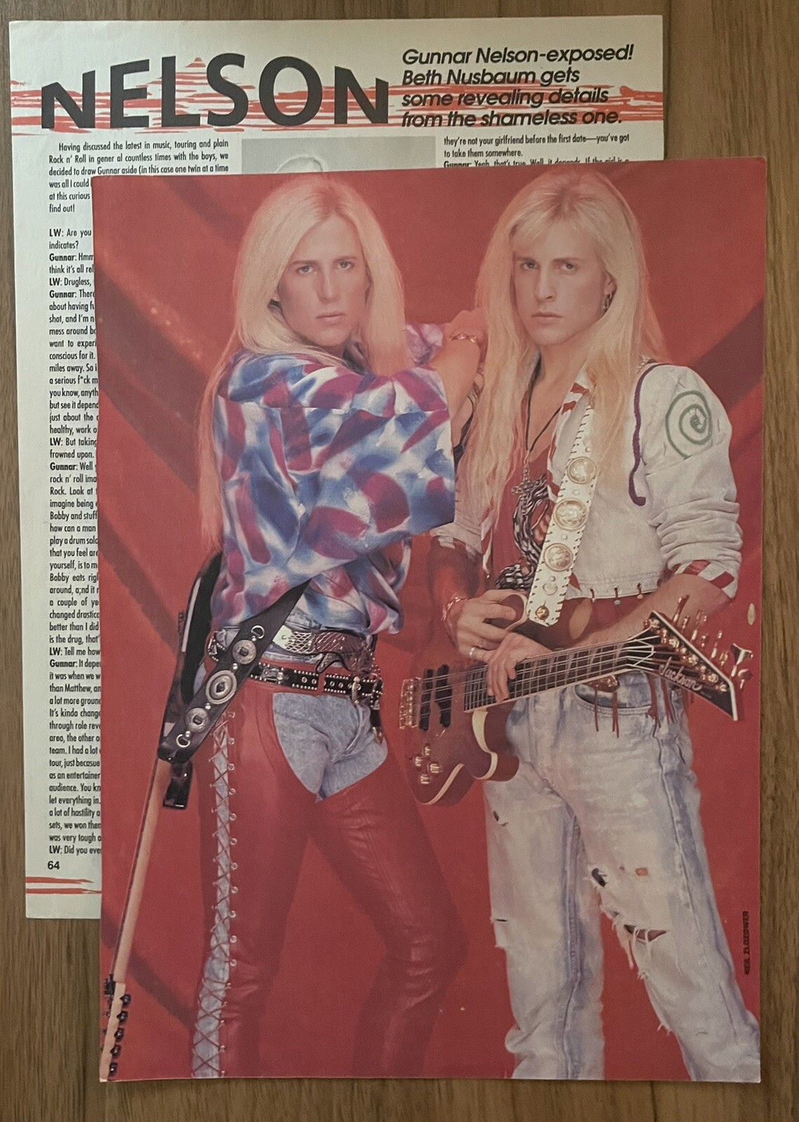 Vintage Gunnar Nelson Pinup & Magazine Article Vintage Gunnar Nelson Pinup & Magazine Article