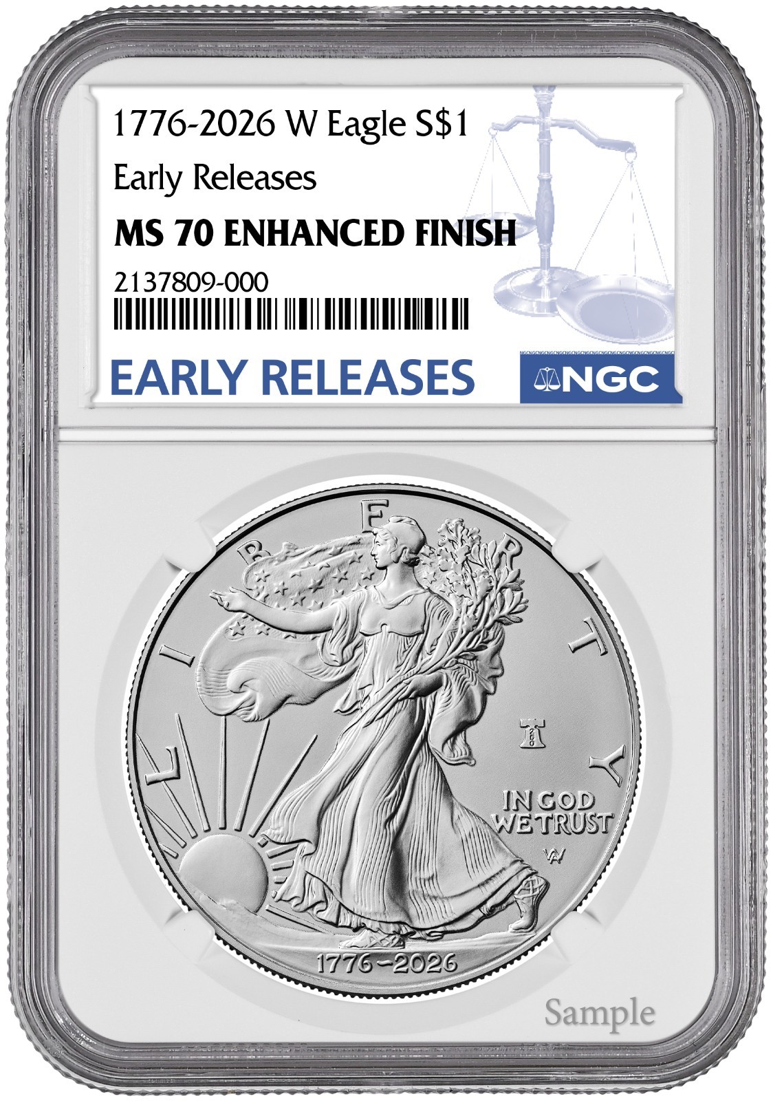 2026-W (SP/MS70 EF) Enhanced Uncirculated Silver Eagle $1 NGC ER - Bell Privy
