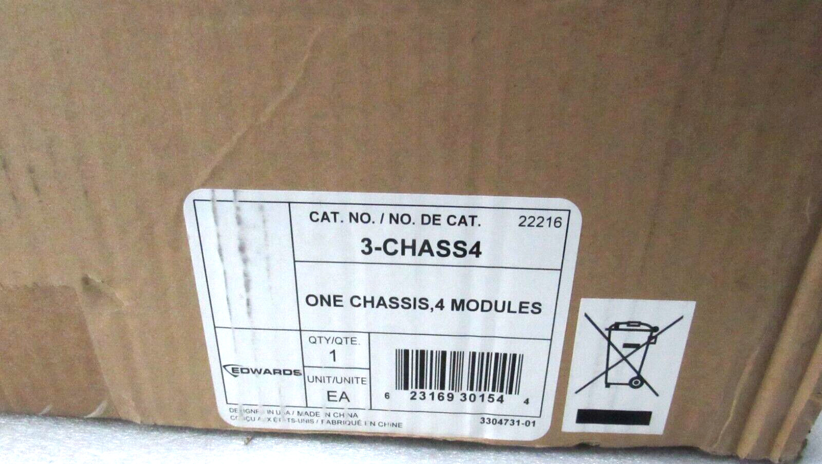 Edwards EST 3-CHASS4 Chassis with Space for a 3-REMICP or 3-ASU [CTSL]