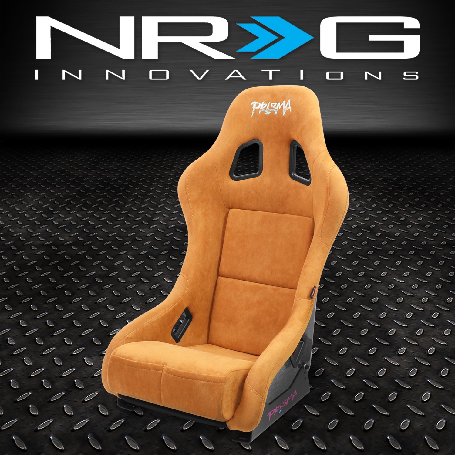 NRG Innovations Prisma Tan FRP Mix Sparkled Fixed Back Bucket Racing Seat Medium