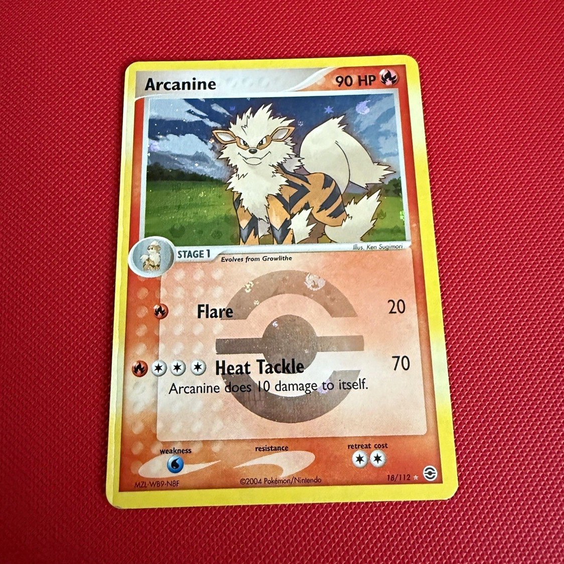 Pokemon TCG Reverse Holo Arcanine - Fire Red & Leaf Green 18/112 - English