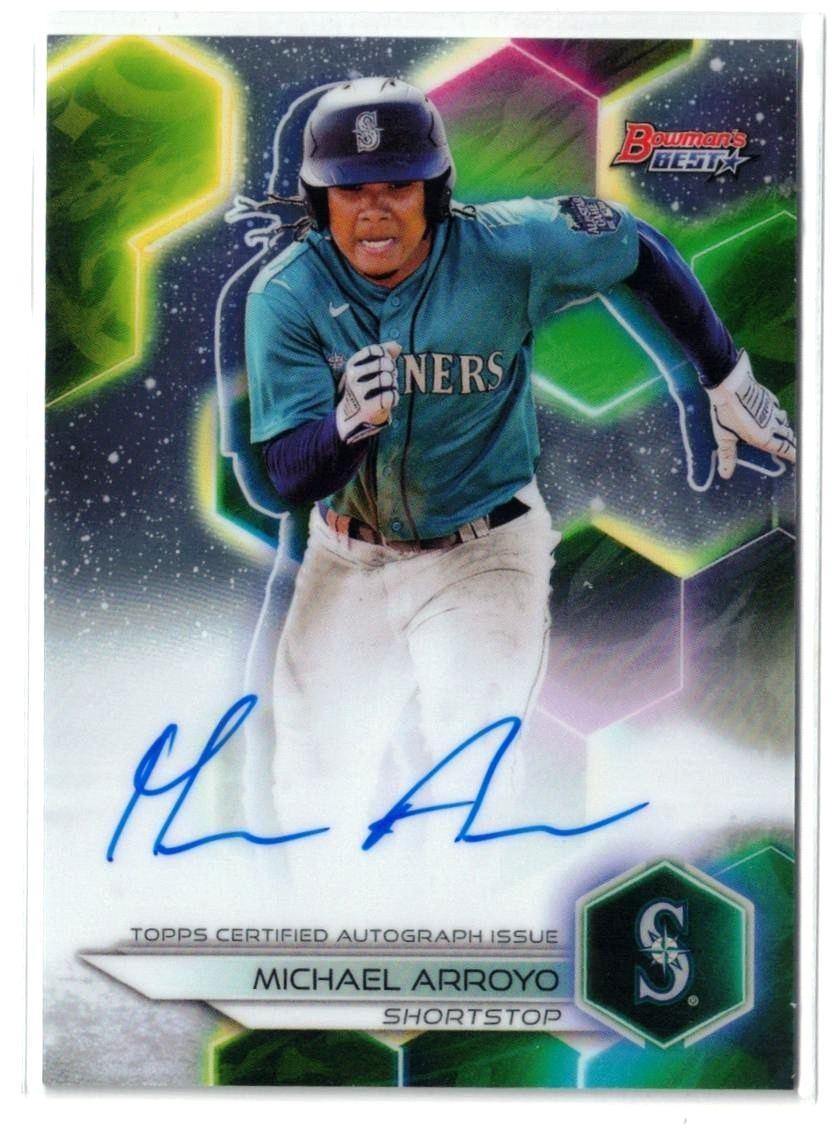 2023 Bowman\'s Best RC AUTO Michael Arroyo #B23-MA Mariners Rookie Autograph