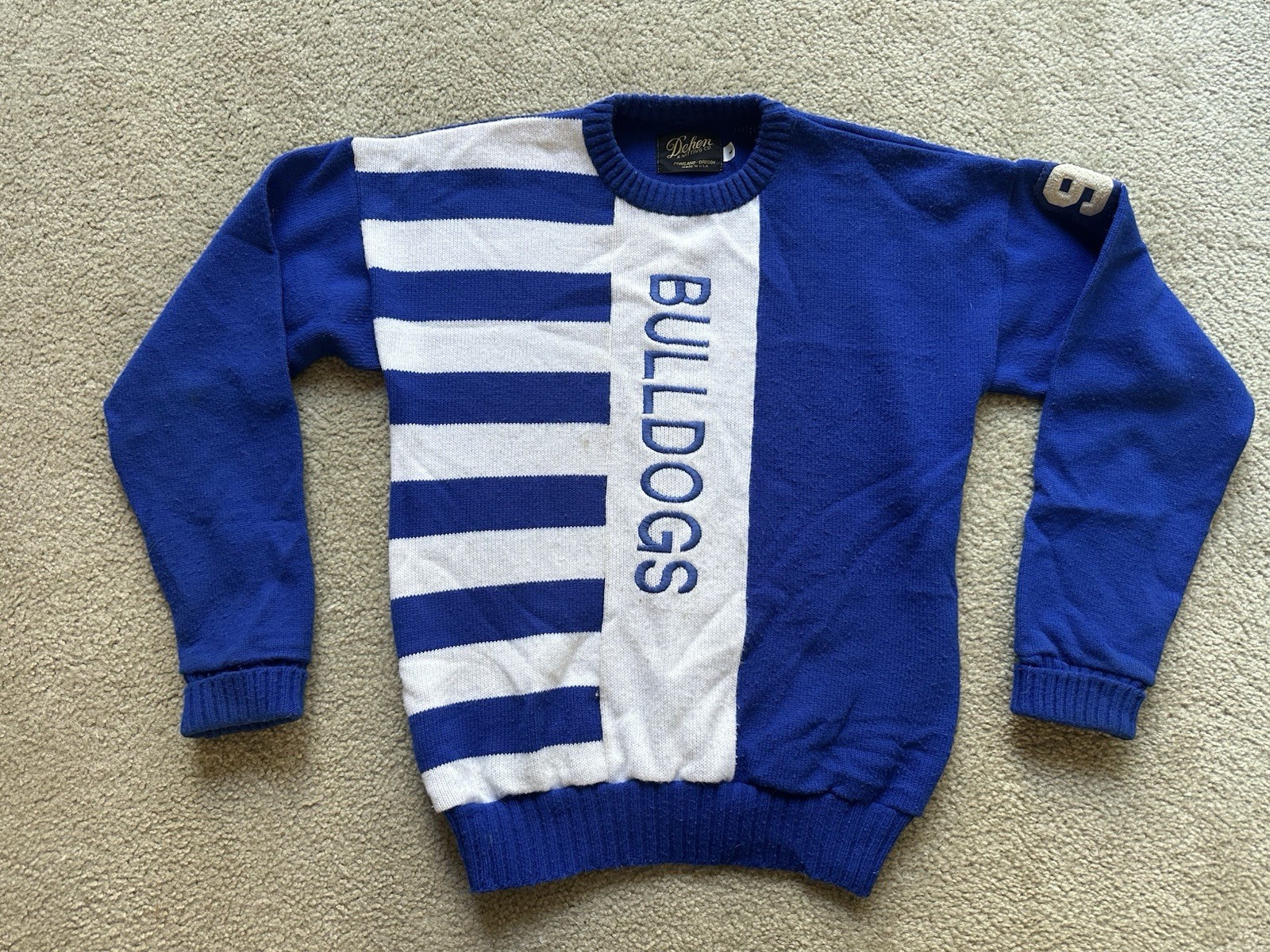 Vintage 80s Dehen Yale University Bulldogs Pullover Sweater Women’s Large Blue Vintage 80s Dehen Yale University Bulldogs Pullover Sweater Women’s Large Blue