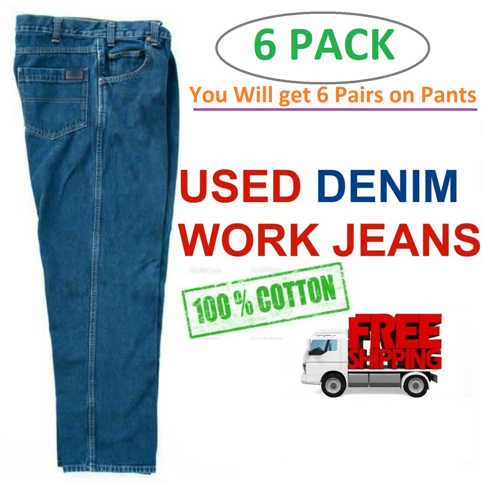 Work Jeans - 6 PACK - LIMITED TIME OFFER - Work Jeans - 6 PACK - LIMITED TIME OFFER -