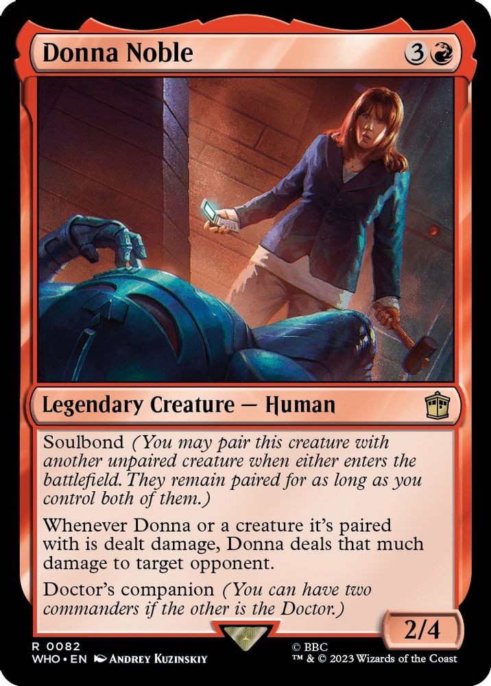 2023 Magic: The Gathering: WHO - Donna Noble (#82, R, Near Mint) 2023 Magic: The Gathering: WHO - Donna Noble (#82, R, Near Mint)
