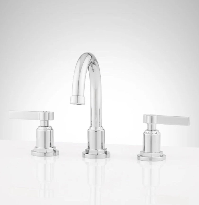 Signature Hardware SHWSCGF807CP Greyfield 1.2 GPM Widespread Faucet, Chrome Signature Hardware SHWSCGF807CP Greyfield 1.2 GPM Widespread Faucet, Chrome