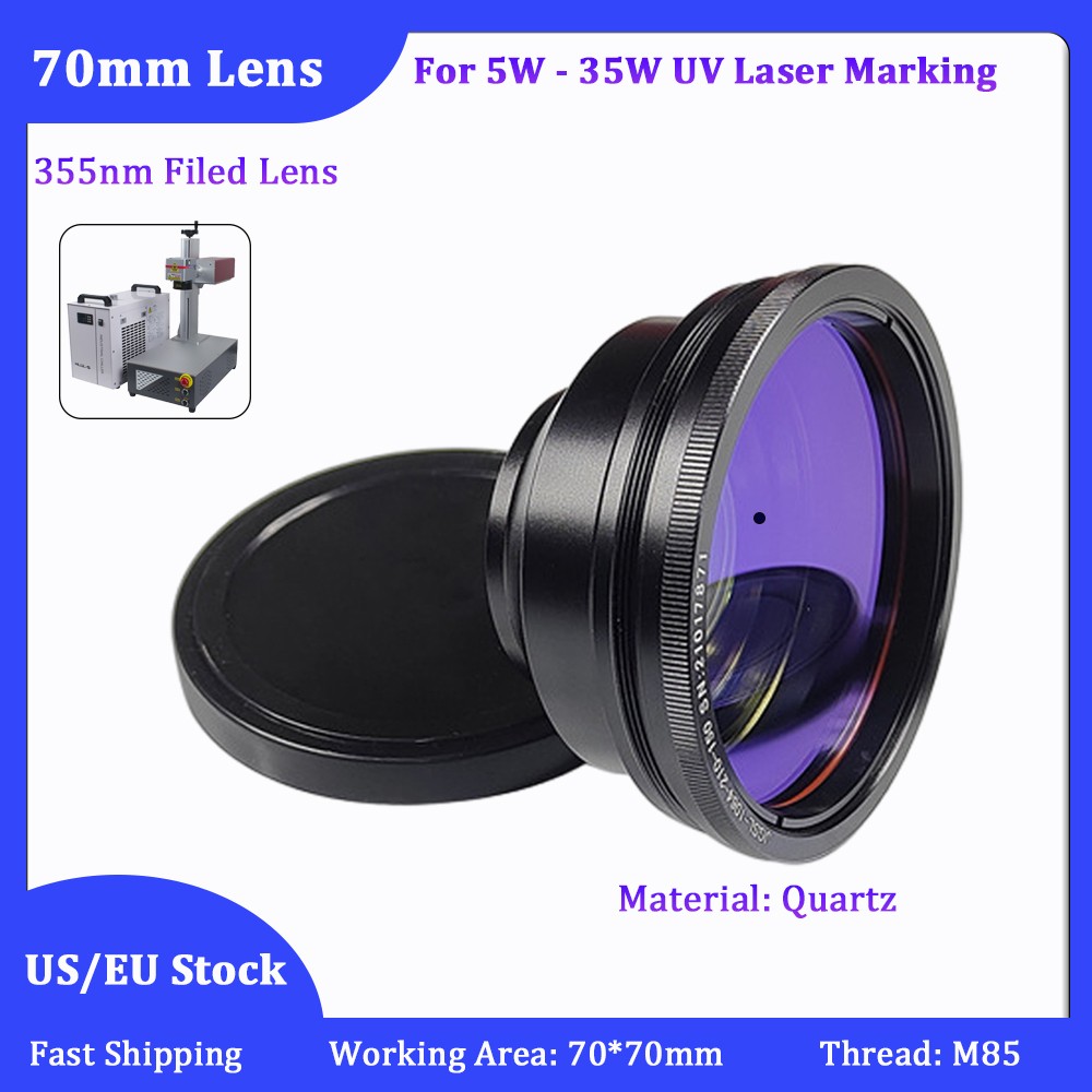 355nm UV 70*70mm Laser Quartz Field Lens For 10W 15W UV Laser Marking Machine US 355nm UV 70*70mm Laser Quartz Field Lens For 10W 15W UV Laser Marking Machine US