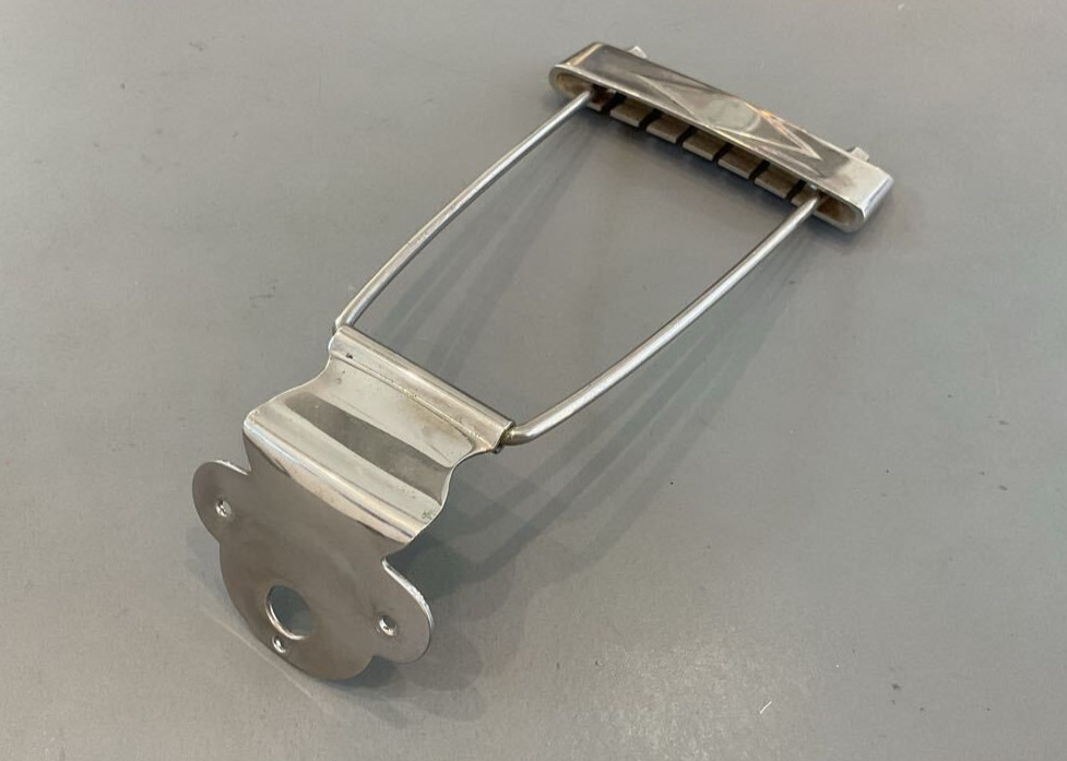 1959 Gibson ES-125TD Nickel Trapeze Tailpiece Nickel