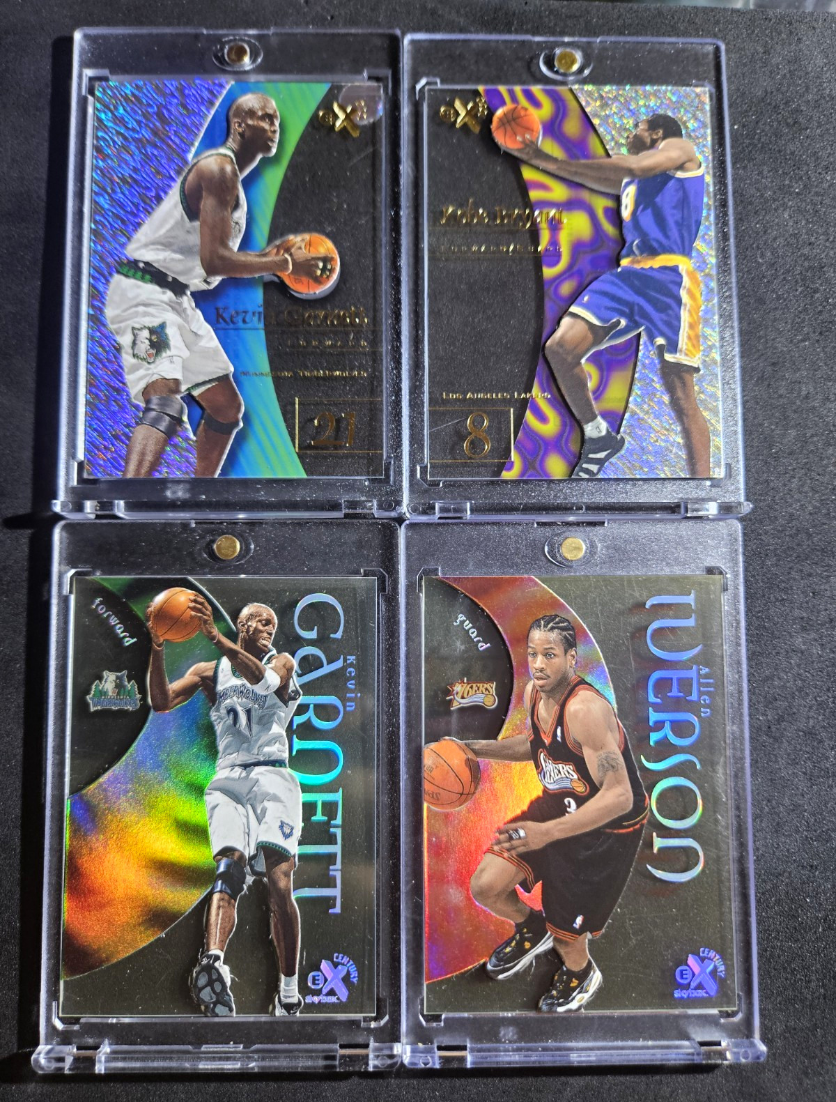 1997-98 SkyBox E-X2001 Kobe Bryant Garnett Iverson 1997-98 SkyBox E-X2001 Kobe Bryant Garnett Iverson