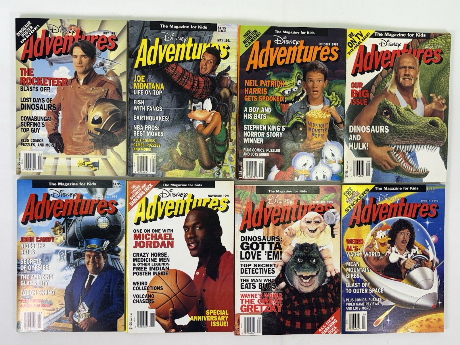 Vintage Disney Adventures Magazine Lot 1991 1992 Jordan Hogan Weird Al Candy