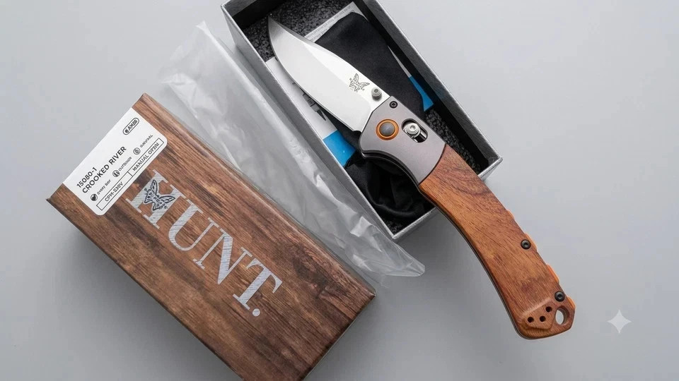 Benchmade CROOKED RIVER 15080-1 CPM-S30V Folding Knife With  NIB