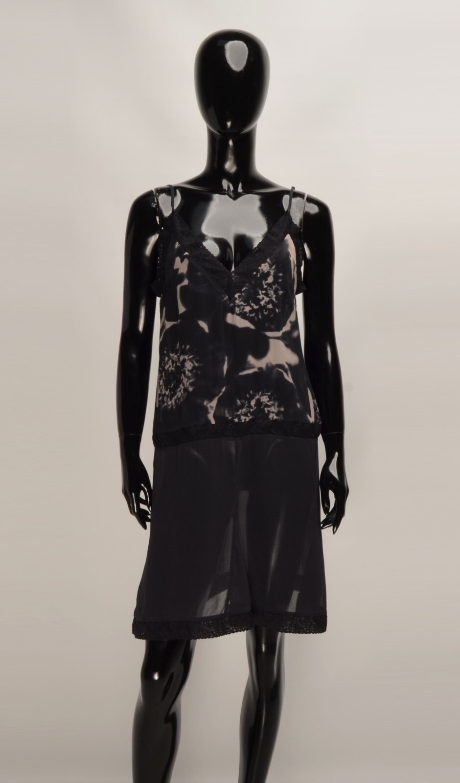 Stunning Karl Lagerfeld for H&M Silk Sheer Cami Coquette Dress Size US12