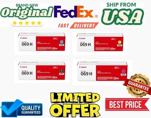 Canon 069H Toner Cartridge Set (Black, Cyan, Magenta, Yellow) – 4 Pack Canon 069H Toner Cartridge Set (Black, Cyan, Magenta, Yellow) – 4 Pack