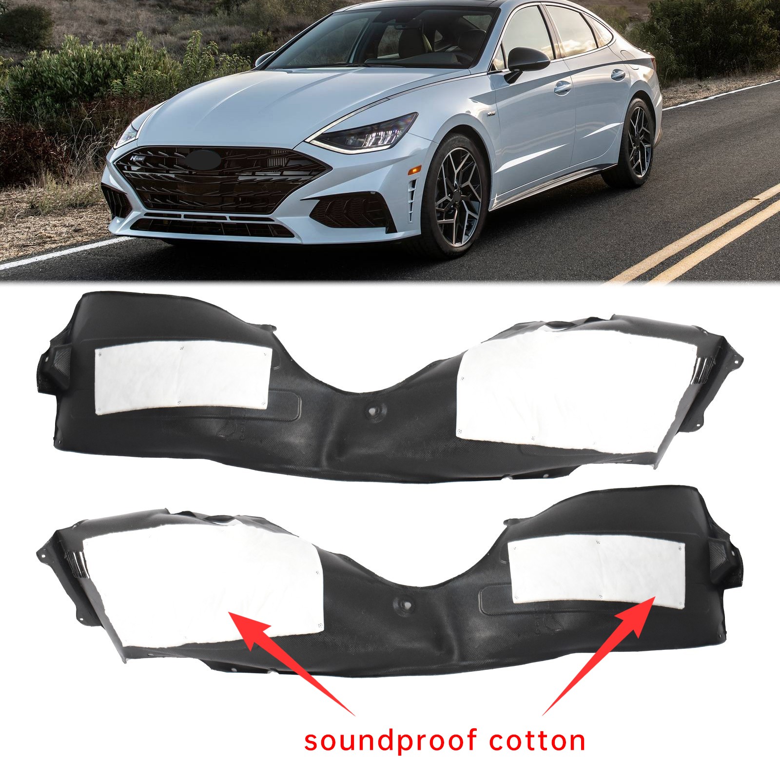 Fit 2020-2023 Hyundai Sonata Front Inner Fender Liner Set Driver&Passenger Side