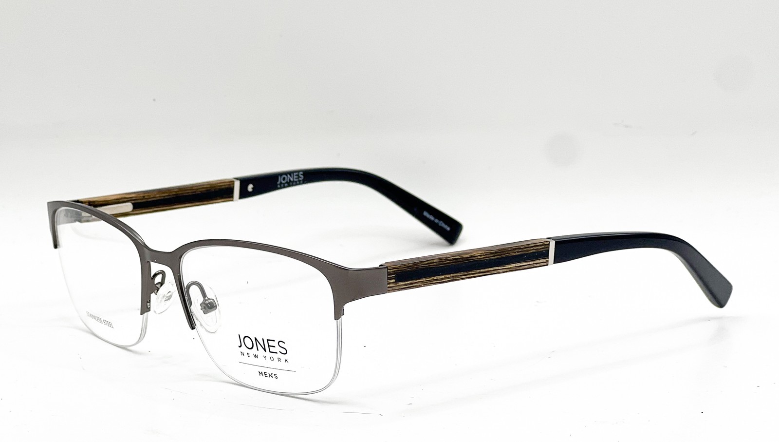 NEW JONES NEW YORK VJOM375 GUNMETAL AUTHENTIC EYEGLASSES 53-17