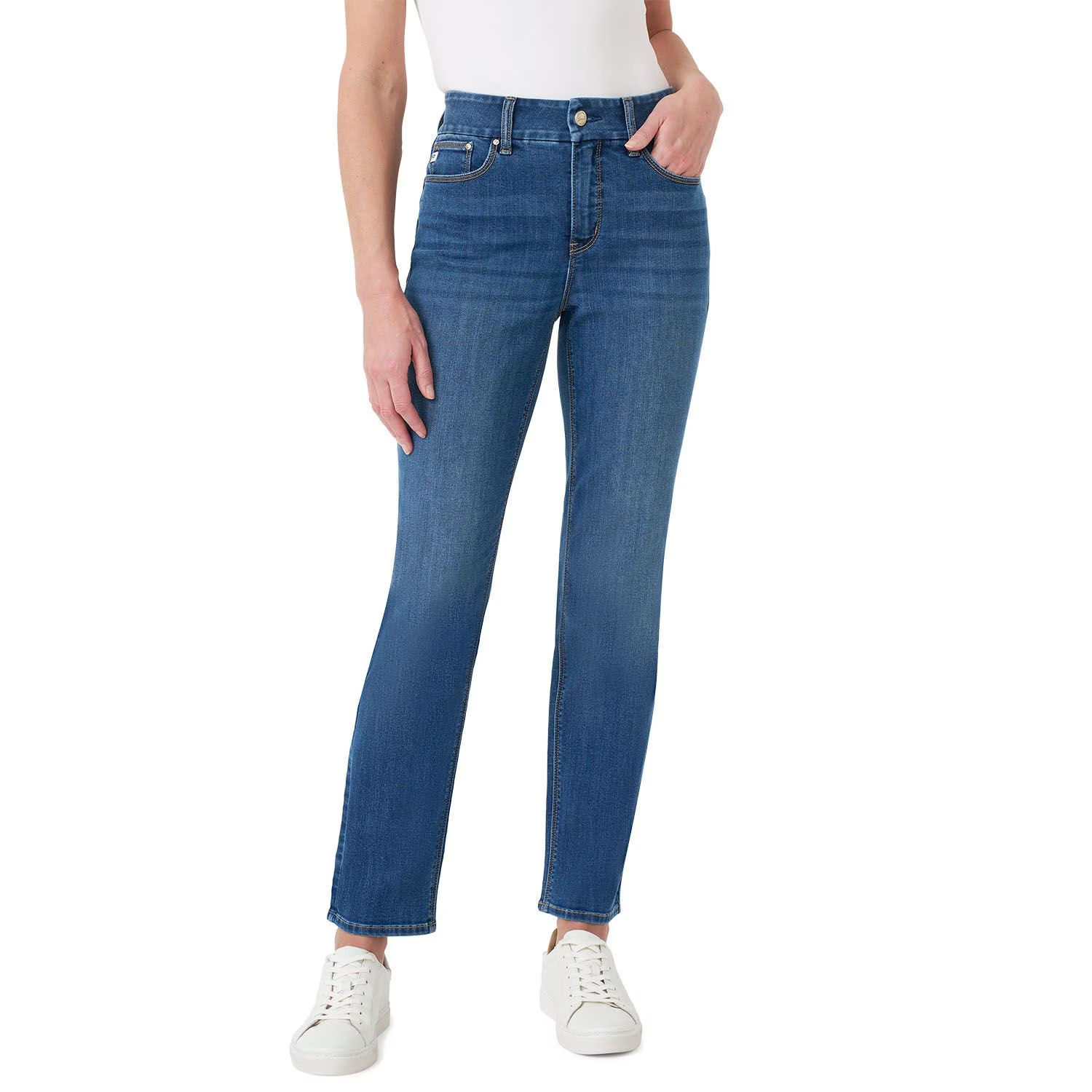 NWT Seven7 Women\'s Tummyless Slim Straight Jean Size 8 Medium Wash NWT Seven7 Women\'s Tummyless Slim Straight Jean Size 8 Medium Wash
