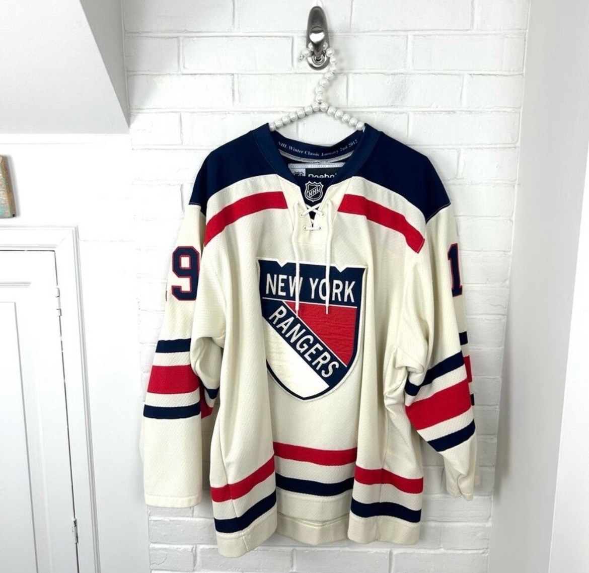 Reebok NHL New York Rangers Winter Classic Philadelphia 2012 Richards 19 L