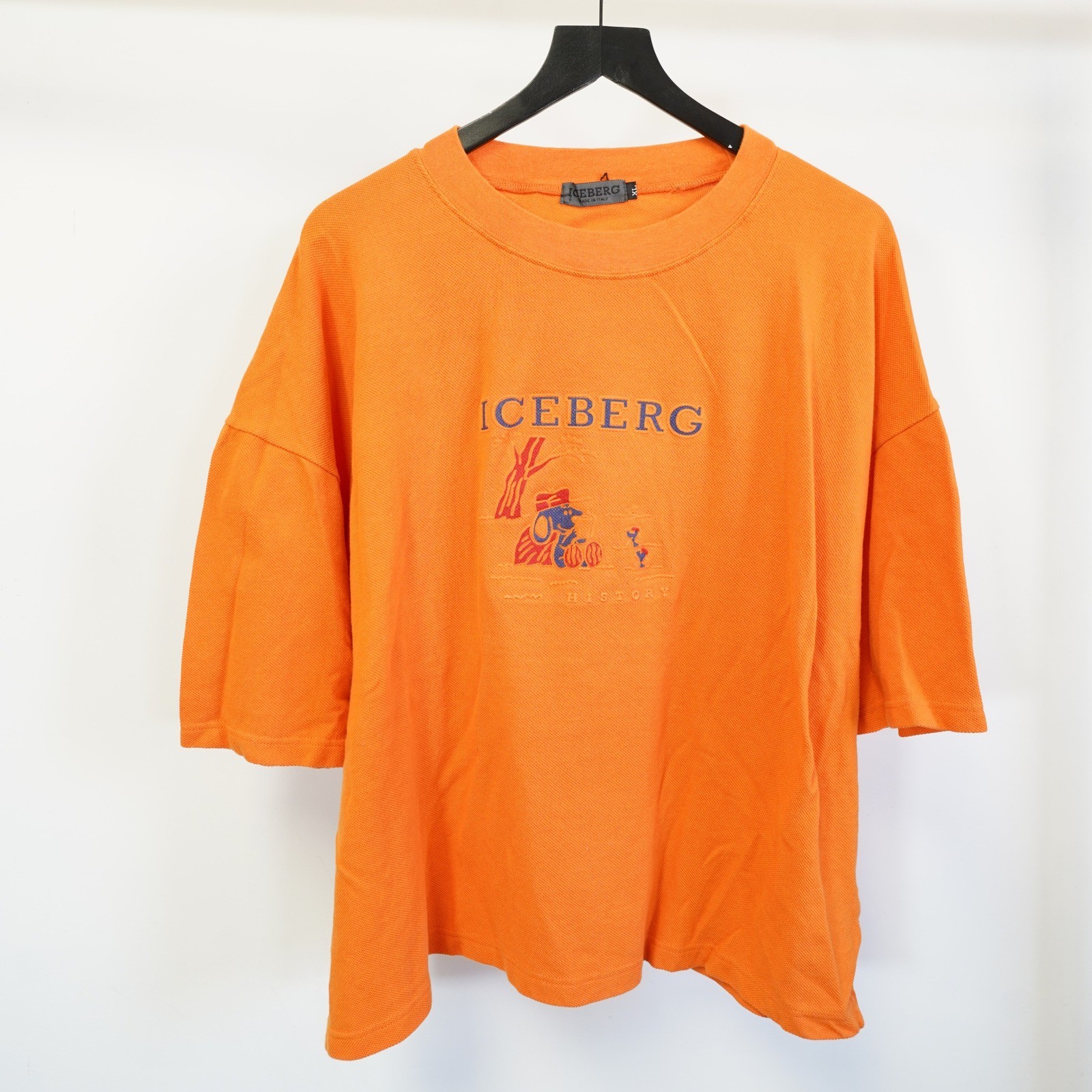Vintage Iceberg History Snoopy Shirt Mens XL Orange Y2K Hip Hop Streetwear Italy Vintage Iceberg History Snoopy Shirt Mens XL Orange Y2K Hip Hop Streetwear Italy