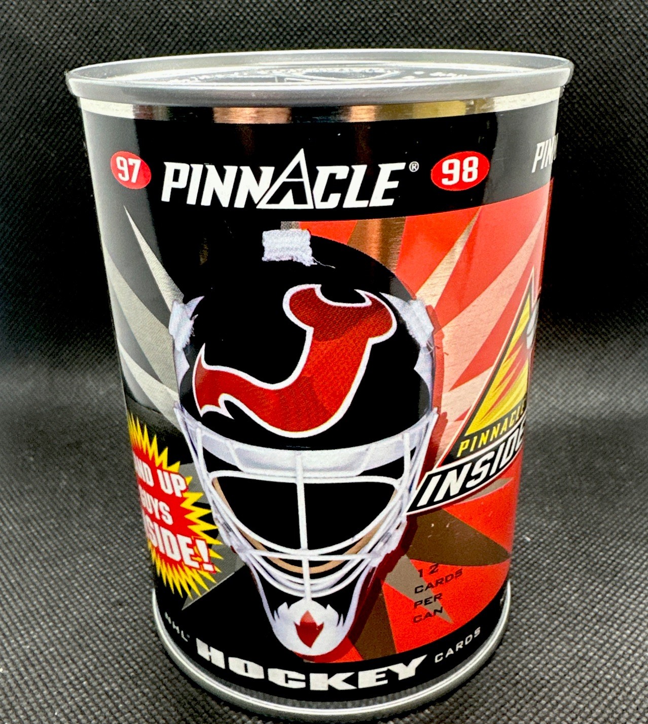 1997-98 Pinnacle Hockey LARGE can Martin Brodeur New Jersey Devlis Sealed 🔥 1997-98 Pinnacle Hockey LARGE can Martin Brodeur New Jersey Devlis Sealed 🔥